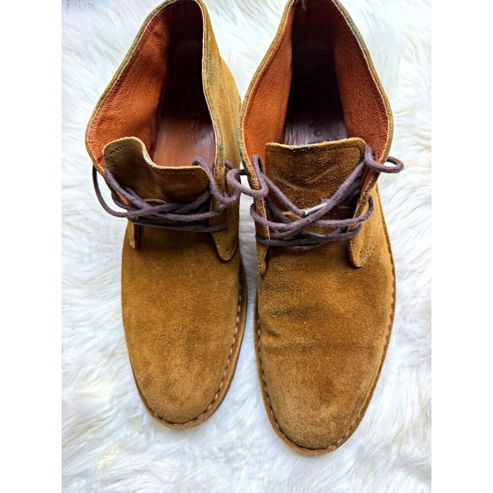Frye Men’s Brown Suede Chukka Ankle Boots Lace-Up Rubber Sole US 9